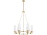 Quorum Lee Boulevard 6-Light Aged Brass Cylinder Chandelier