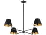 Quorum Bliss 4-Light Matte Black Drum Chandelier