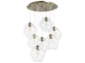 Quorum Numen 7-Light Aged Brass Glass Globe Pendant