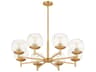 Quorum Lyon 8-Light Aged Brass Globe Chandelier