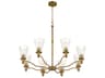 Quorum Lawton 8-Light Brushed Brass Candelabra Chandelier