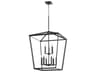 Quorum Manor 9-Light Noir Black Candelabra Tiered Chandelier
