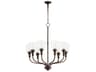 Quorum Richmond 8-Light Oiled Bronze With Clear Seeded Glass Bell Chandelier
