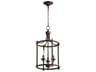 Quorum Rossington 3-Light Oiled Bronze Candelabra Cylinder Chandelier