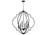Quorum Dublin 6-Light Noir Black Tiered Chandelier