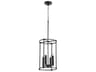 Quorum Olympus 4-Light Noir Black Candelabra Cylinder Chandelier