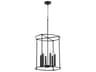 Quorum Olympus 6-Light Noir Black Candelabra Cylinder Chandelier