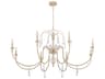 Quorum Clasica 8-Light Washed Oak Gold Candelabra Chandelier