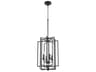 Quorum Hammond 4-Light Noir Black Candelabra Geometric Chandelier