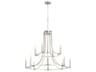 Quorum Olympus 12-Light Satin Nickel Candelabra Tiered Chandelier