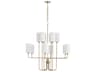 Quorum Charlotte 12-Light Aged Brass Cylinder Chandelier