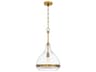 Quorum Tilbrook 1-Light Brushed Brass Dome Pendant