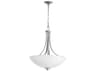 Quorum Reyes 4-Light Classic Nickel Glass Bowl Pendant