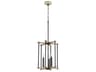 Quorum Silva 3-Light Noir With Weathered Oak Black Geometric Pendant
