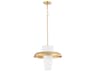 Quorum Mallory 1-Light Aged Brass Pendant