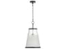Quorum Providence 1-Light Matte Black Drum Pendant