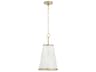 Quorum Providence 1-Light Aged Brass Drum Pendant