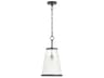 Quorum Providence 1-Light Matte Black Drum Pendant