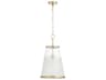 Quorum Providence 1-Light Aged Brass Drum Pendant