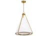 Quorum Gorham 3-Light Brushed Brass Pendant