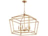 Quorum Monument 6-Light Gold Leaf Candelabra Geometric Chandelier