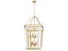 Quorum Loire 8-Light Studio White Brushed Brass Lantern Pendant