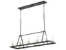 Quorum Paxton 10-Light Textured Black W Aged Brass Linear Island Pendant