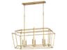 Quorum Monument 6-Light Gold Leaf Linear Island Pendant