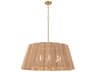 Quorum Anton 8-Light Brushed Brass Drum Pendant