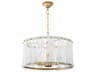 Quorum Prestige 4-Light Aged Brass Drum Pendant