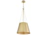 Quorum Denise 3-Light Aged Brass Drum Pendant
