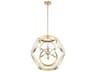 Quorum Domain 8-Light Studio White Aged Brass Globe Pendant