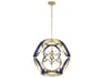 Quorum Domain 8-Light Blue Aged Brass Globe Pendant