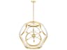 Quorum Domain 8-Light Studio White Aged Brass Globe Pendant