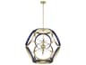 Quorum Domain 8-Light Blue Aged Brass Globe Pendant