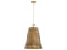 Quorum Artisan 3-Light Brass Pendant