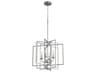 Quorum Hammond 4-Light Classic Nickel Candelabra Geometric Chandelier
