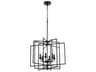Quorum Hammond 6-Light Noir Black Candelabra Geometric Chandelier