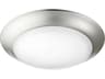 Quorum 1-Light Satin Nickel Round Flush Mount