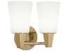 Robert Abbey Wheatley 2-Light Modern Brass Vanity Light
