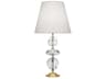 Robert Abbey Williamsburg Orlando Clear Crystal Modern Brass Buffet Lamp