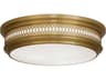 Robert Abbey Williamsburg Tucker 3-Light Antique Brass Round Flush Mount