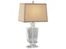 Robert Abbey Artemis Clear Crystal Silver Plate Table Lamp