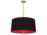 Robert Abbey Williamsburg Custis 3-Light Blacksmith Black Richmond Red Drum Pendant