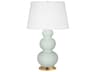 Robert Abbey Triple Gourd Celadon Glazed Green Buffet Lamp