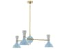 Robert Abbey Clare 3-Light Baby Blue Lily Chandelier