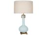 Robert Abbey Athena Baby Blue Glazed Aged Brass Buffet Lamp