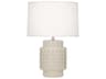 Robert Abbey Dolly Bone Glazed Textured White Table Lamp