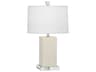 Robert Abbey Harvey Bone Glazed White Table Lamp