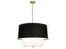 Robert Abbey Decker 3-Light Raven Black Ascot White Pendant